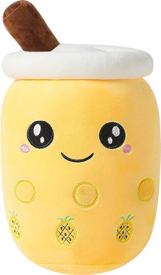 TechMax Solution Cute Boba Tea Plush Stuffed Bubble Tea Plushie  - 19.7 inch(Yellow)