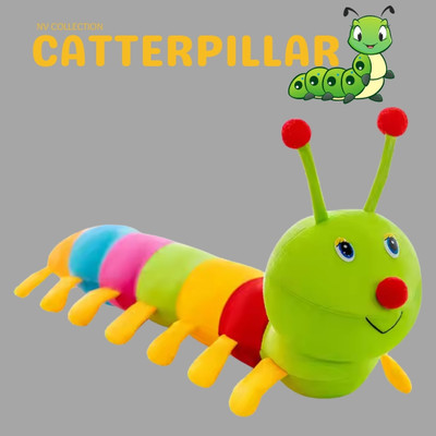 CTC CREATION Plush Toy Worm – Caterpillar for Kids  - 68 cm(Multicolor)