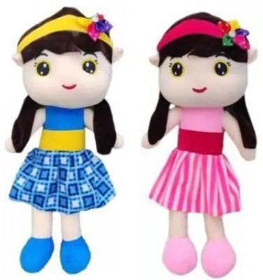 MAURYA Cute Beautiful Sofia Dolls Soft Toy combo of dolls for kids/Girls  - 40 cm(Blue/pink)
