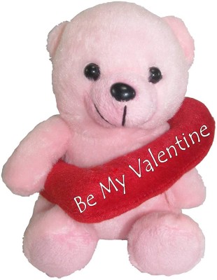 Tickles Teddy with Be My Valentine Heart Ring Love Valentine Gift for Couples  - 16 cm(Pink)