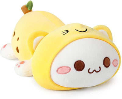 TechMax Solution Cute Kitten Plush Soft Toy  - 30 cm(Yellow)
