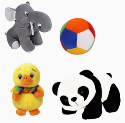 Cutepie SOFT TOY COMBO SET PACK OF 4 || Stuffed Toys for Kids ||  - 14 cm(MULTI COLOER)