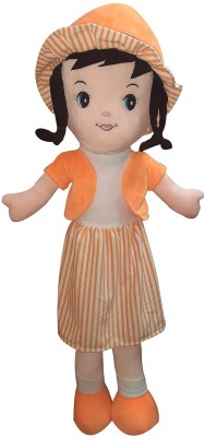 Himaja Little Shopee Ultra Soft Cute Import Darling Baby Girl Doll | Huggable Baby Doll  - 40 cm(Orange)