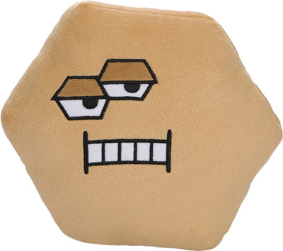 TechMax Solution HEXAGON FROM GEOMETRY SHAPE PLUSH TOY  - 30 cm(Brown)