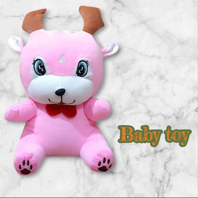 Luipui Deer Baby Toy – Fluffy Plush, Ultra-Soft & Perfect Cuddle Toy for Kids  - 38 cm(Pink)