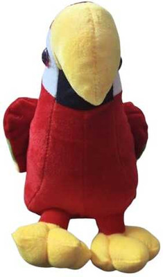 Tobby Toys Red Parrot With Rattle Sound For Kids Best Birthday Gift  - 35 cm(Green)