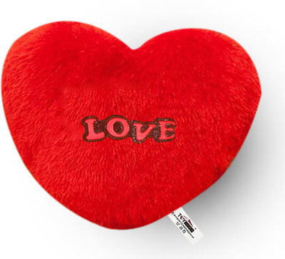 Toyingly Heart shape pillow red fur - Height 28 cm  - 28 cm(Red)