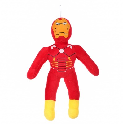 Miscue Cute Iron Man Action Hero Soft Toy for Kids Playing Girls, Boys Cartoon Toys  - 30 cm(Black)