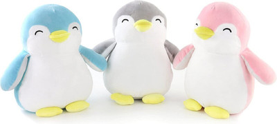 Toyingly Sleeping Penguin Combo (Grey, Pink, Blue)  - 28 cm(Grey Pink Blue)