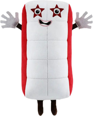 TechMax Solution Cute Numberic Numbers Plush Toy  - 30 cm(White)