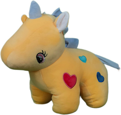 Play Hour Fairy Unicorn Plush Soft Toy For Ages 3 Years And Up  - 45 cm(Yellow)