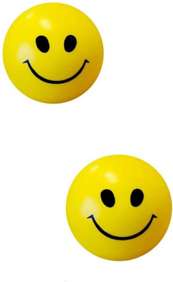 Tapi Creation stress reliver smiley ball pack of 2  - 5 cm(Yellow)