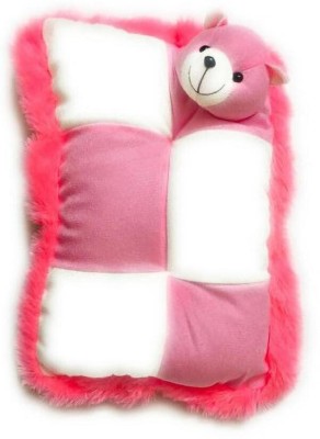 THE MODERN TREND teddy bear pillow cushion for kids baby pink white 45 cm  - 45 cm(Multicolor)