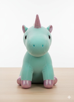 Zingy & Zuzu Enterprises Unicorn Plush Toy  - 25 cm(Blue)