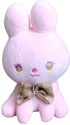 Teddy Daddy Adorable Baby Bow Rabbit Plush Toy  - 25 cm(Pink)