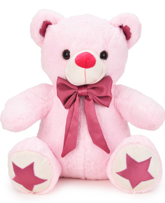 Nyaara Plush Teddy Bear with Star Paw Valentine Gift for Wife Husband Boy & Girlfriends  - 23 cm(Pink)