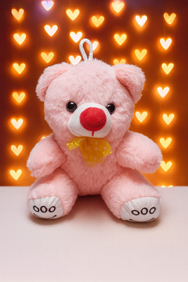 Happie Hugs Premium Pink Teddy Bear | Soft Plush Toy | High Quality Gift  - 17 cm(Pink)