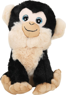 striders 8 Inch Premium and Super Soft Introducing Our Adorable Black Monkey Plush Toy  - 8 inch(Black And Brown)