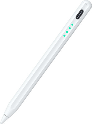 GlidePen Magnetic charging pen 3rd gen for ipad & android, charging stylus pen Stylus(White)