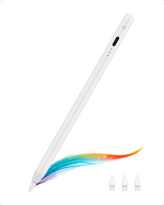 Spigen Stylus Pen for iPad 10/9/8/7/6, iPad Air, Pro 13/11 inch with Extra Pen Tip Stylus(White)