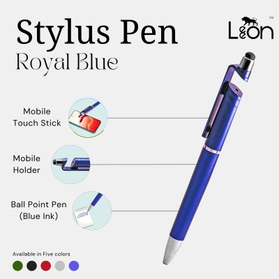 leeon Stylus 3 in 1 Ball Point Pen - Royal Blue Stylus(Royal Blue)