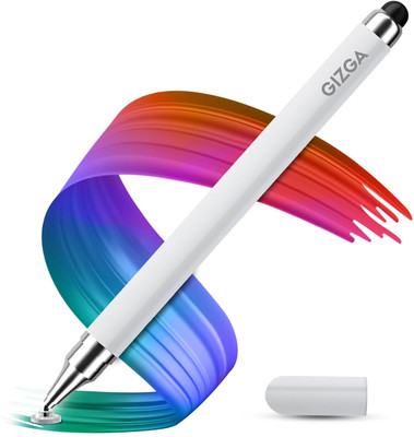 Gizga Essentials 3rd Gen Fine Tip Stylus Pen – Lightweight, Magnetic Cap, for All Touchscreens Stylus(White)