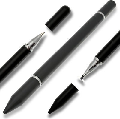 iAccessories Fine Point Silicon Disc Tip Stylus with Ballpoint Pen for Touch Screen Devices Stylus(Black)