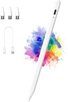Luntak Stylus Pens For Rechargeable Universal For Android & IOS, Tablet Smartphone Stylus(White)