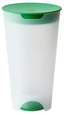 IKEA Digital Shoppy Salad Shaker with Strainer, Bright Green/Transparent,1.4L Sugar Sprinkler Shaker 1400 gm