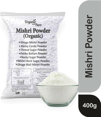 Organic and Pure Mishri Powder, Thread Mishri Powder, Dhaga Misri Rock Candy Sugar Powder Organic Sugar(400 g)
