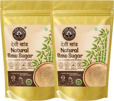 Puro Miles Desi Khand |Organic Raw Sugar | Unrefined & Unprocessed| Pure & Natural Sugar(1.6 kg)