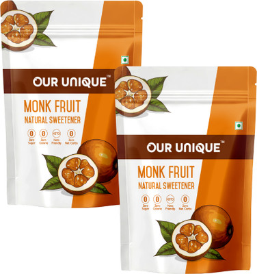OUR UNIQUE Monkfruit Sweetener Sugar Free Zero Calorie keto Friendly(200g Pack of 2) Sugar(200 g, Pack of 2)