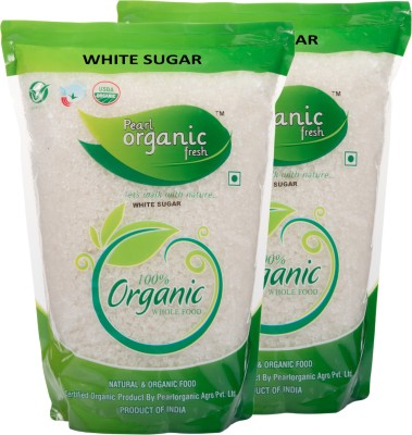 Pearl Organic Fresh WHITE SUGAR/WHITE CHINI Sugar(2 kg, Pack of 2)