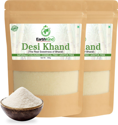 Earthkind Desi Khand Raw Sugar | Organic | Natural | Chemical-Free Sugar(900 g, Pack of 2)