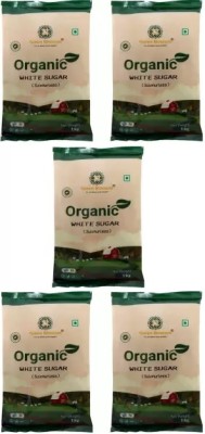 Green Blossom Organic White Sugar Sugar(5 kg, Pack of 5)