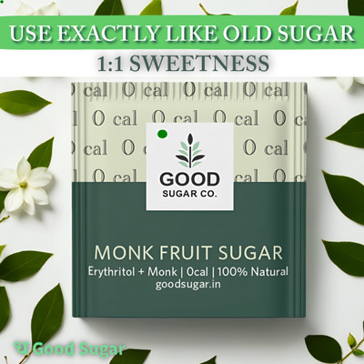 GOOD SUGAR CO. Monk Fruit Sugar 30 Sachets Natural Sugar Sweetener Each Pack contains 5gm Sugar(150 g)