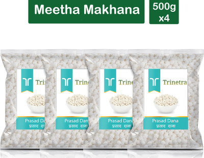 Trinetra Prasad Dana (Meetha Makhana)- 500g Each (Pack of 4) 2000g Sugar(2000 g, Pack of 4)