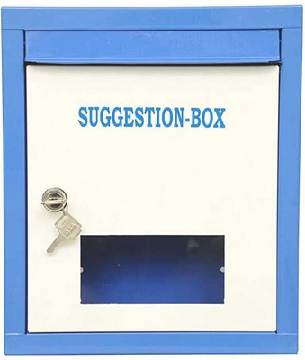 ROVERTR Metal Suggestion Box/Mail Box/Compaint Box/Donation Box/Wall Mountable Suggestion Box(Blue)