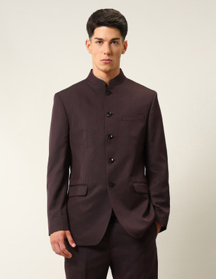 ARROW bandhgala Self Design Men Suit