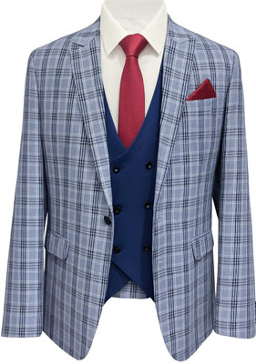 ifox lifestyle Three Piece Designer SUIT for Party/Wedding/Marriage... Checkered Men Suit