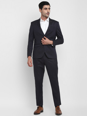 TURTLE 2 Piece Suit Self Design Men Suit