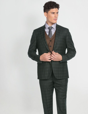 ARROW Three Piece Checkered Men Suit