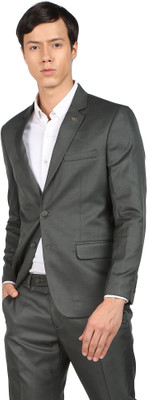 AD by Arvind Single breasted with two-button closure Solid Men Suit