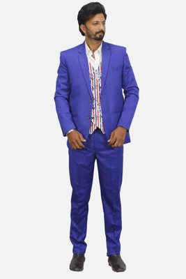 gargian master cut Single Breasted Striped Men Suit