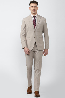 PETER ENGLAND Single Breasted - 2 button Solid Men Suit