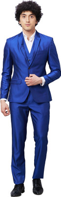 PARK AVENUE 3PC NOTCH REV W/C BASIC TRSR - S.SLIM FT Self Design Men Suit
