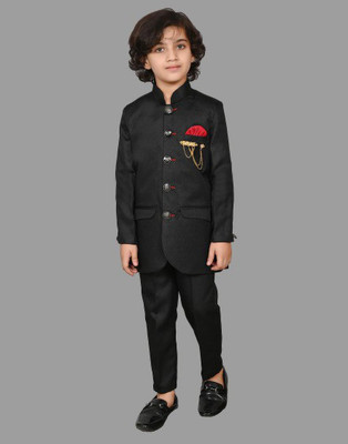 Eliq 2 Piece suit Solid Boys Suit