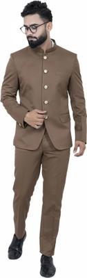 ALJAAMI jodhpuri bandhgala Solid Men Suit