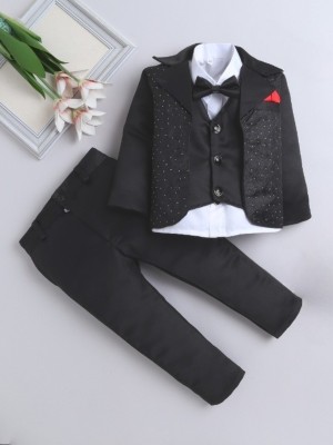 Fourfolds 3-Piece Embroidered Boys Suit