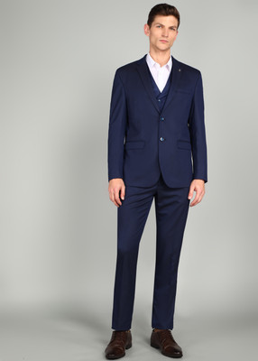 VAN HEUSEN 3 PC Suit Solid Men Suit